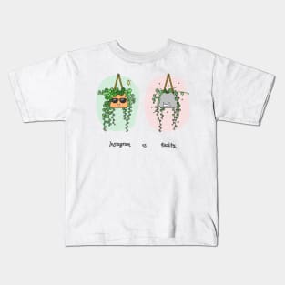 String of Pearls Instagram vs Reality Kids T-Shirt